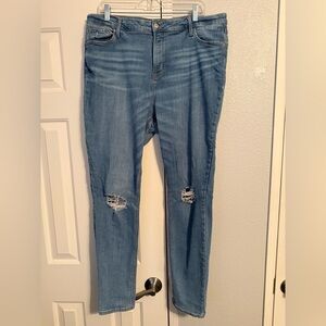 Old Navy Light Blue Distressed Skinny Jeans
